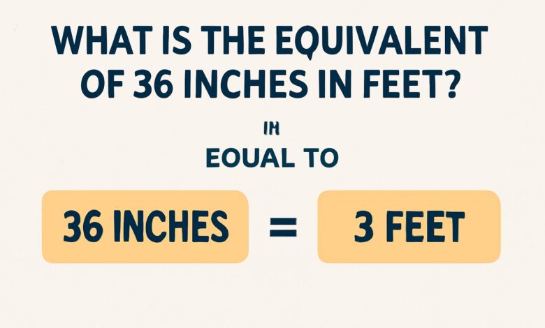 What is the Equivalent of 36 Inches in Feet