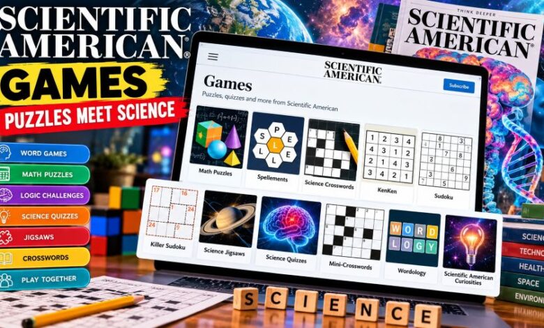 ScientificAmerican.com Games puzzle section overview