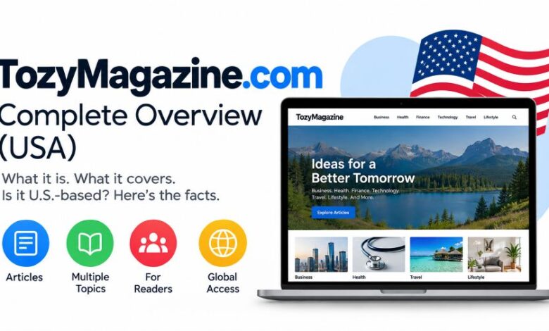 TozyMagazine.com USA website overview
