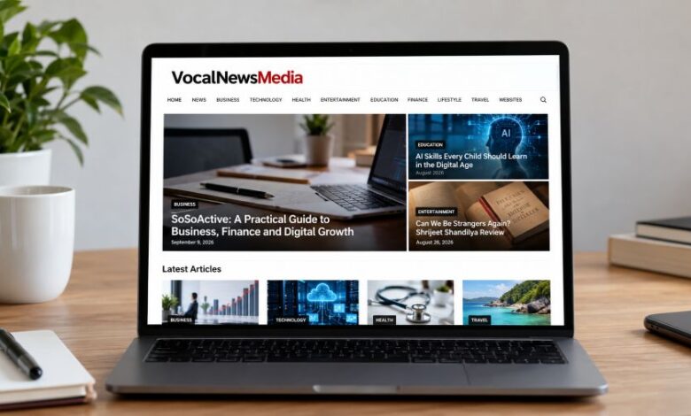 VocalNewsMedia.com website overview