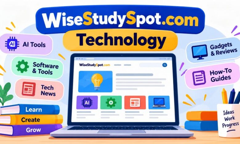 WiseStudySpot .com Technology website overview covering AI tools and software