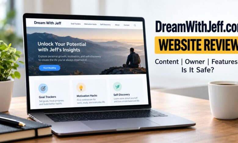 DreamWithJeff.com website review covering motivation, content, ownership, and safety