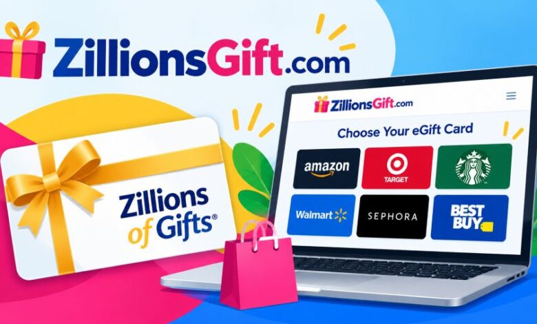 ZillionsGift.com gift card redemption website and digital gift card options